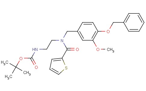 Carbamic acid, [2-[[[3-methoxy-4-(phenylmethoxy)phenyl]methyl](2-thienylcarbonyl)amino]ethyl]-, 1,1-